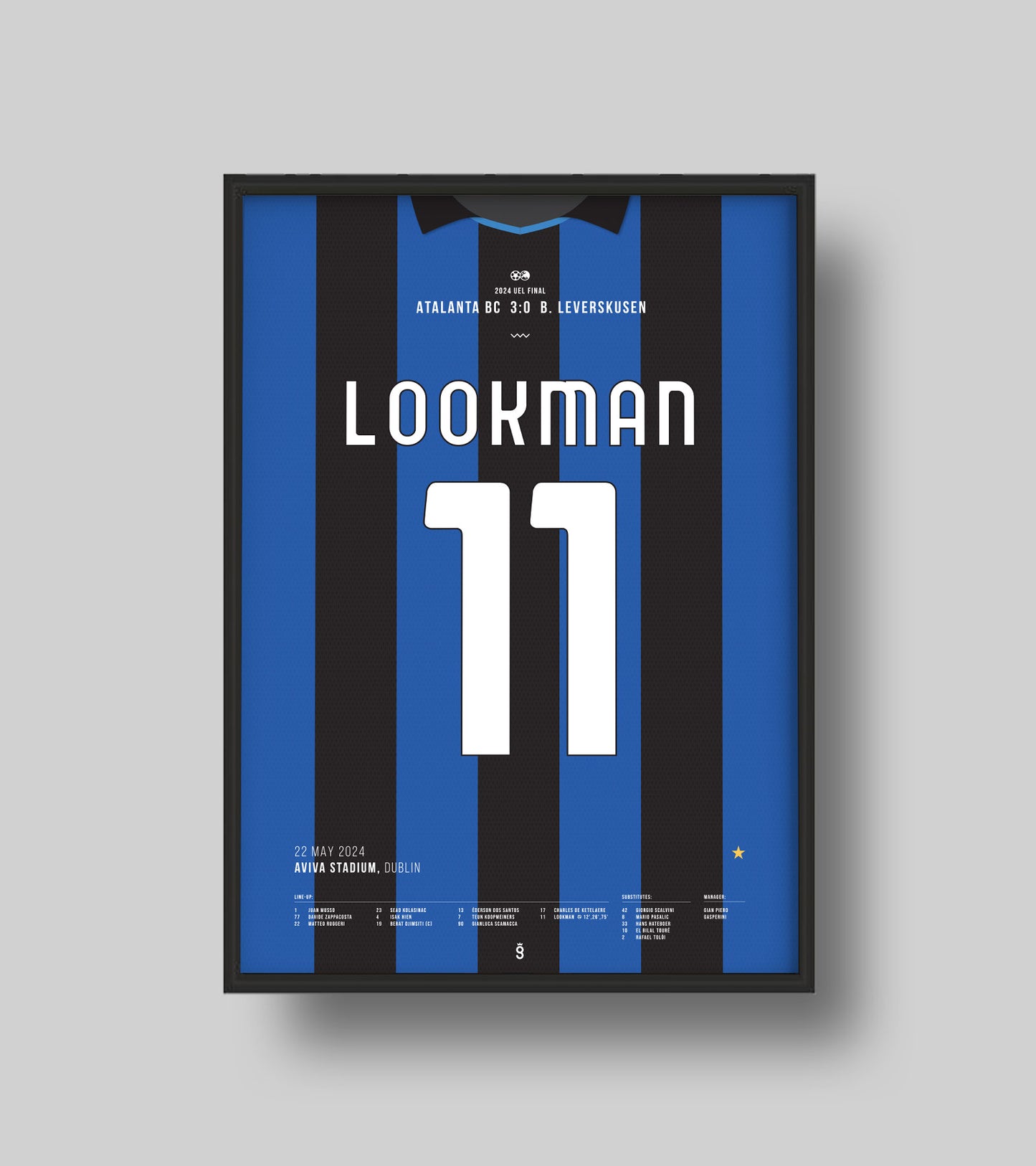 Lookman Scores Hat-Trick to Seal Europa League for Atalanta (Jersey ver.)