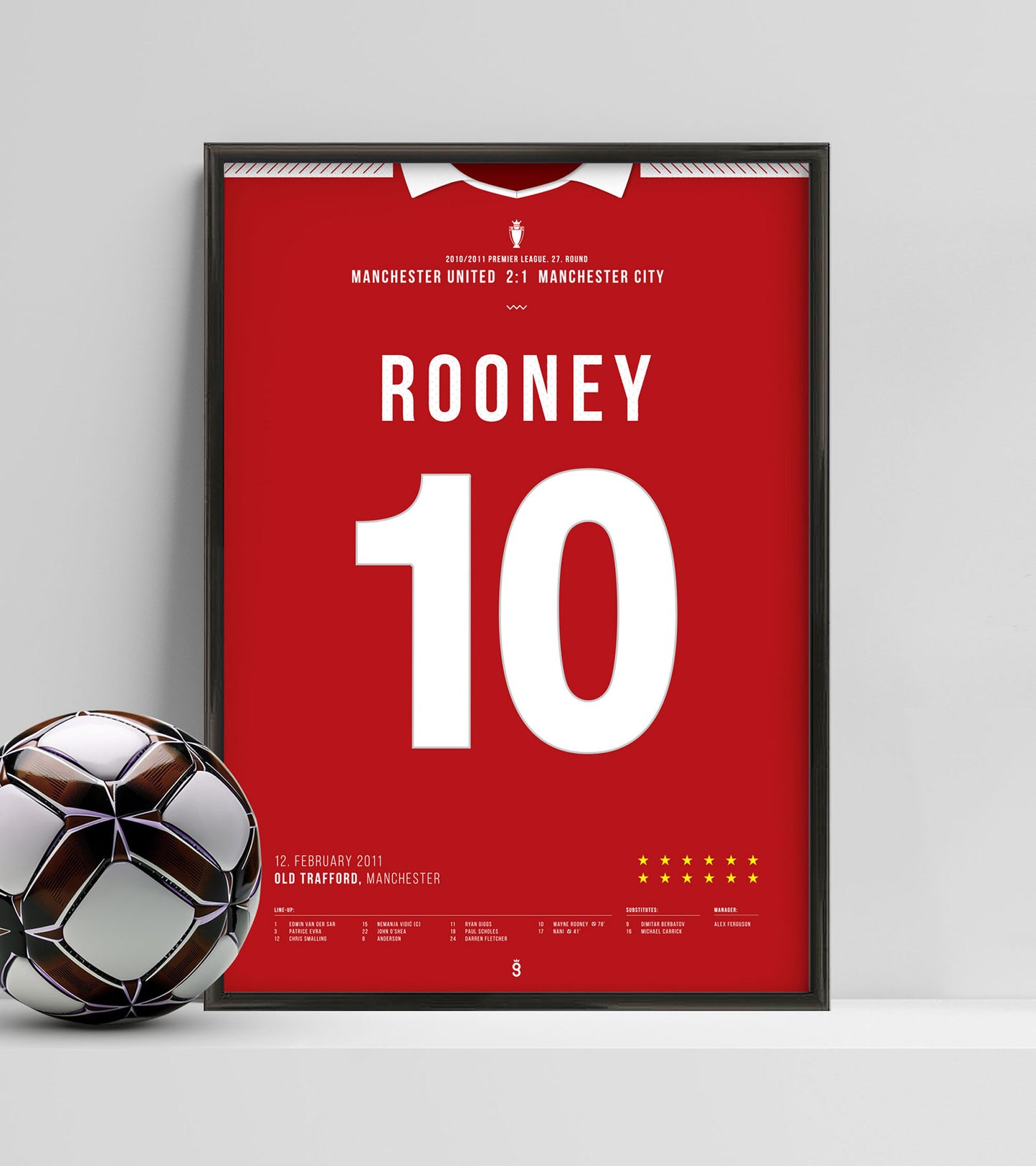 Wayne Rooney's astonishing bicycle kick (Jersey ver.)