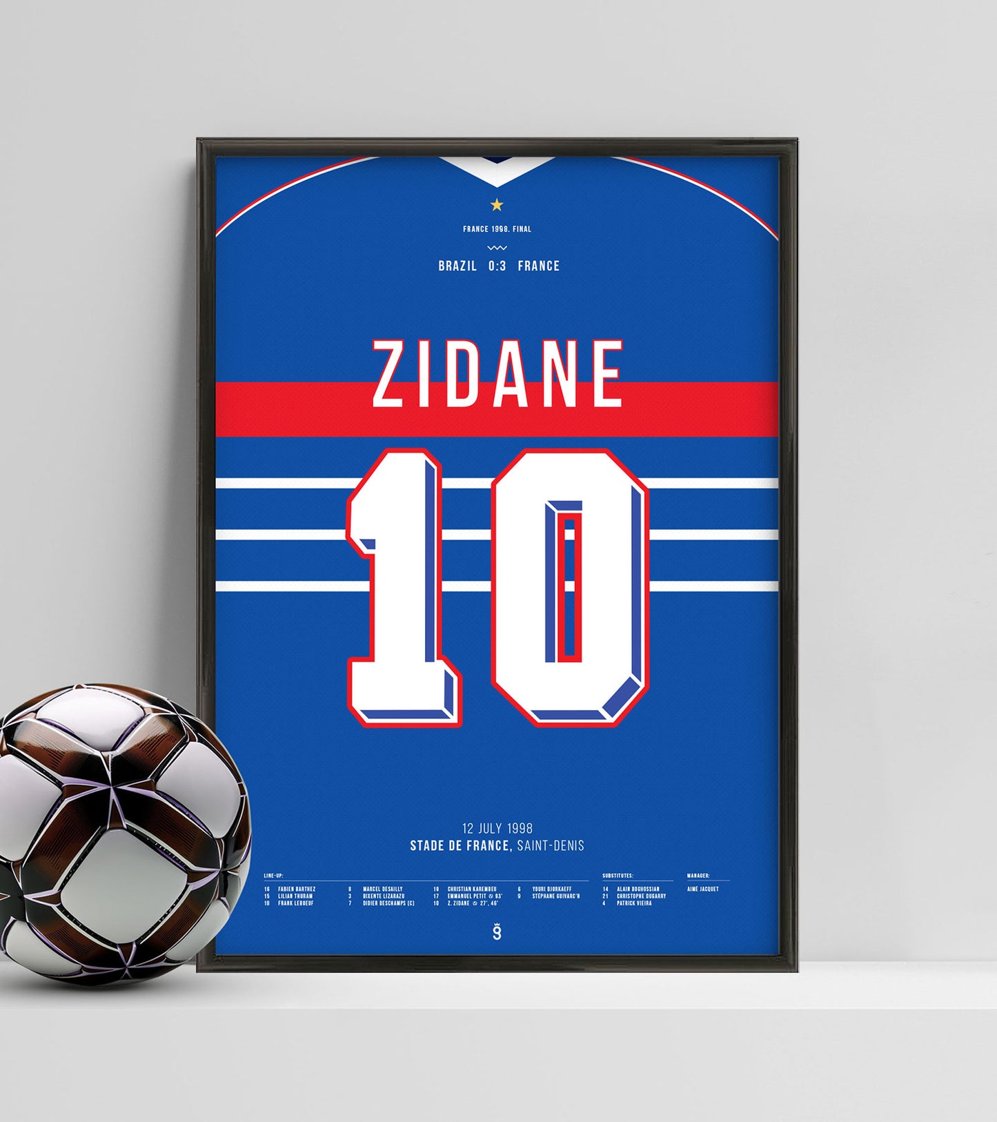 Zidane goals in the 1998 WC final (Jersey ver.)